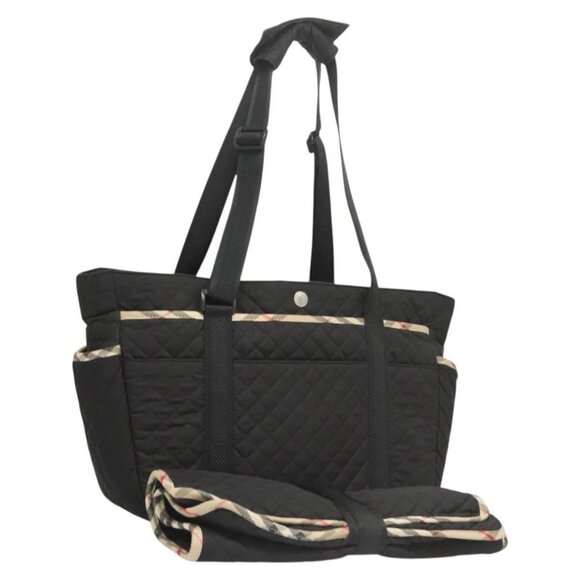 BURBERRY Tote Bag Nylon Black Auth BA1865 - Picture 1 of 16